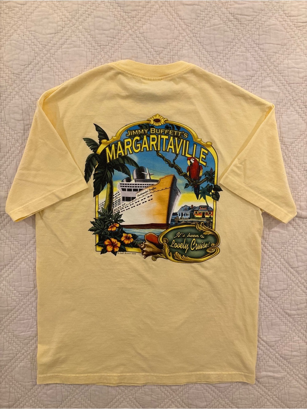 Vtg AAA 2003 Jimmy Buffets Margaritaville Cruise Lines Key West T Shirt Mens L